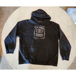 Jack Daniel's Black Hoodie Embroidered Logo SZ Large